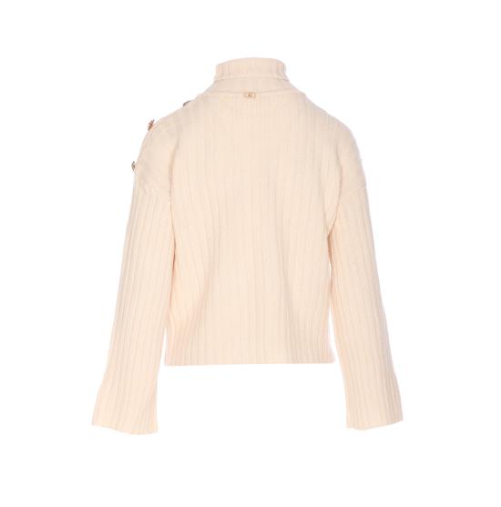 25FW 리우조 터틀넥 MF5425MS040 20304 White - LIU JO