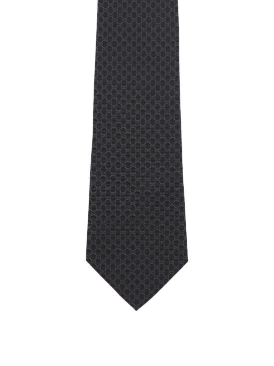 25FW 구찌 GG 실크 자카드 타이 836132 4E0091200 Graphite - GUCCI