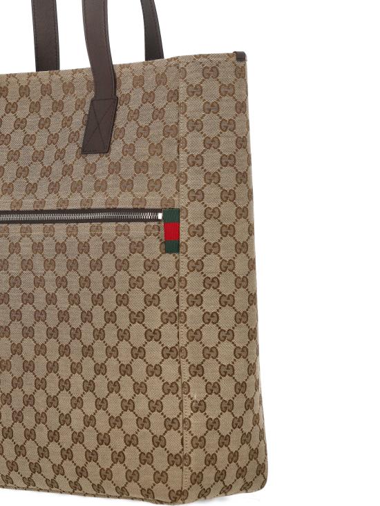 25FW 구찌 캔버스 라지 토트 백  834456 FAEPS9752 B EBONY COCOA VRV - GUCCI