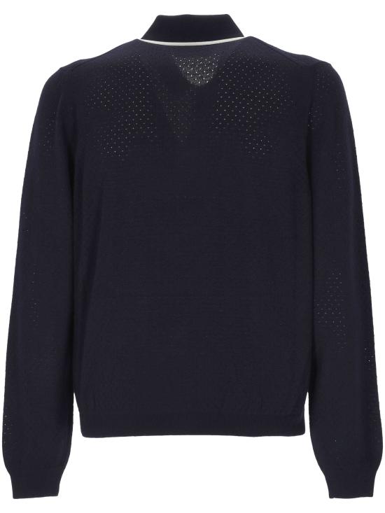 25FW 구찌 버튼 플라켓 폴로 스웨터 824573 XKESP4423 White - GUCCI