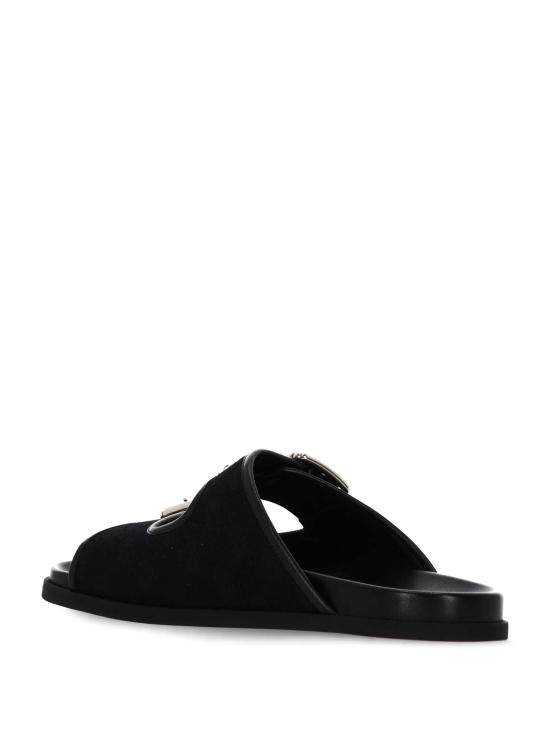 25FW 구찌 버클 슬라이드 샌들  831830 FAD711000 Black - GUCCI