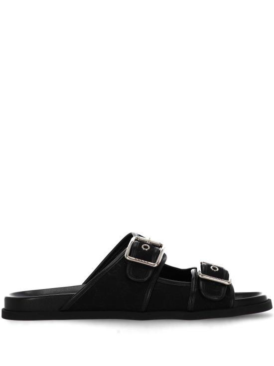 25FW 구찌 버클 슬라이드 샌들  831830 FAD711000 Black