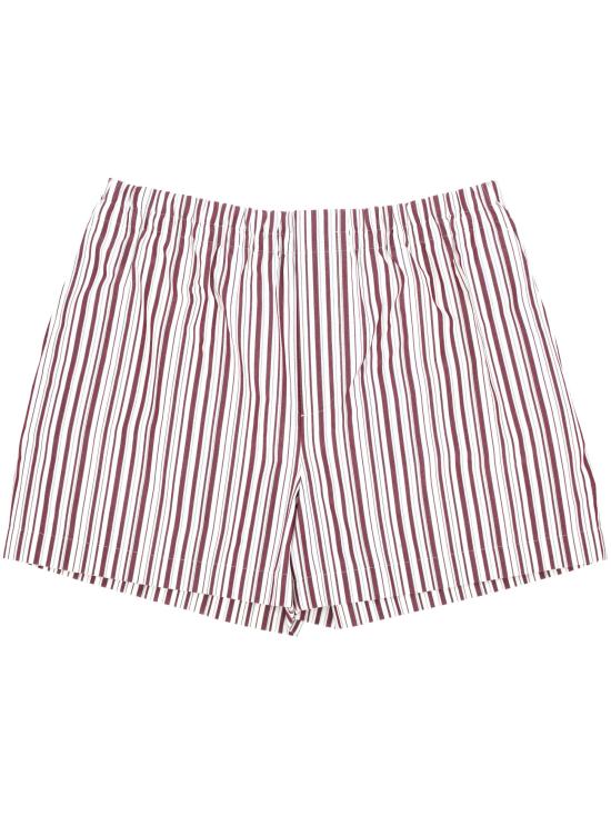 25FW 구찌 스트라이프 코튼 자수 쇼츠 반바지 810783 Z7AR09081 WHITE ROSSO ANCORA M