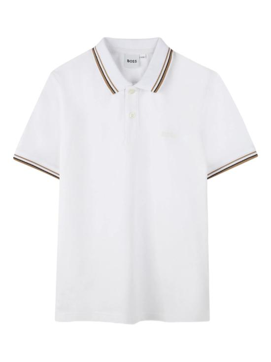 25FW [키즈] 휴고보스 폴로 셔츠 J52332 10P White