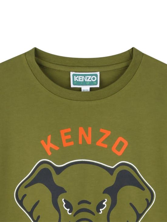 25FW [키즈] 겐조 티셔츠 K61446 64T Green - KENZO