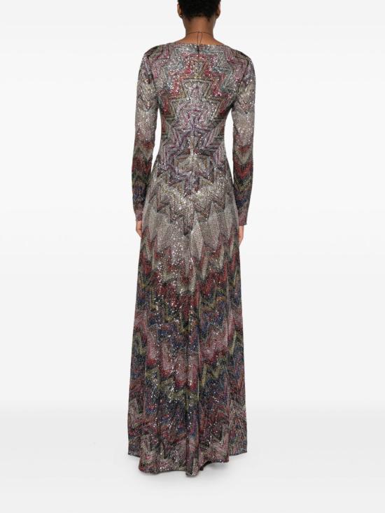 25FW 미소니 미디 원피스 DS25WG1MBC005E S4176 MultiColour - MISSONI