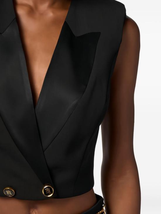 25FW 엘리자베타프랜치 베스트 GL00256E2 110 Black - ELISABETTA FRANCHI