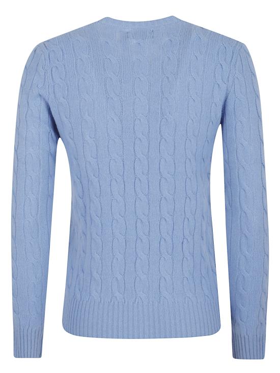 25FW 폴로 랄프로렌 폴로 자수 케이블 니트 스웨터 211971865 004 NEW LITCHFIELD BLUE - POLO RALPH LAUREN