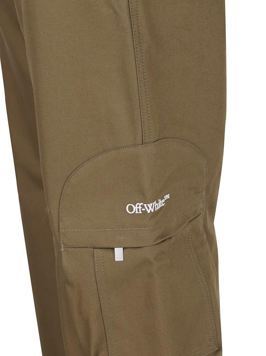 25FW 오프화이트 카고 팬츠 OMCF04DF25FA B001 5801 BEECH WHITE - OFF WHITE
