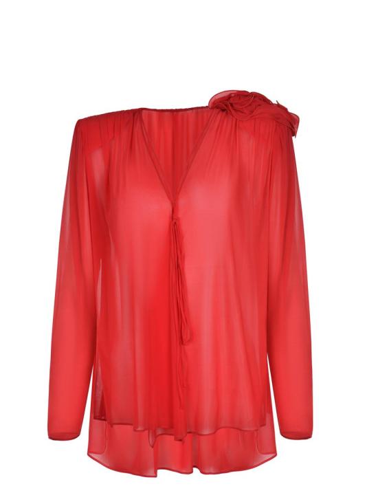 25FW 마그다뷰트림 블라우스 259925RED