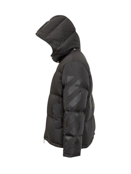 25FW 오프화이트 숏패딩 OMED066F25FAB001 1010 BLACK - OFF WHITE