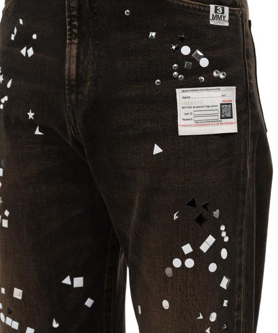  메종 미하라 야스히로 데님 팬츠 미하라 야스히로 장식 청바지 청바지 - MAISON MIHARA YASUHIRO