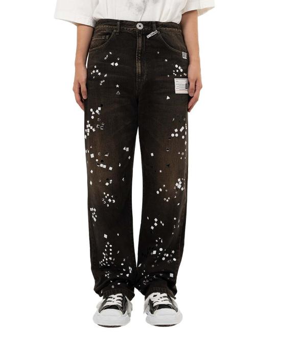  메종 미하라 야스히로 데님 팬츠 미하라 야스히로 장식 청바지 청바지