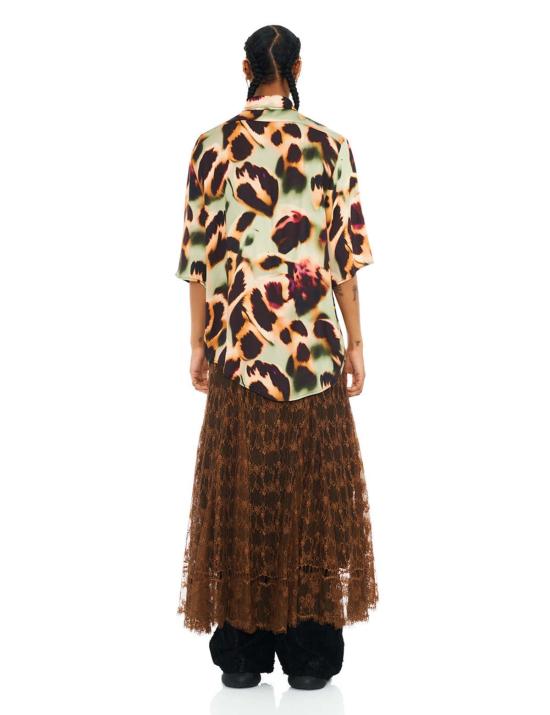  콜리나 스트라다 블라우스 드리피 레오파드 써니 버튼업 셔츠 - COLLINA STRADA