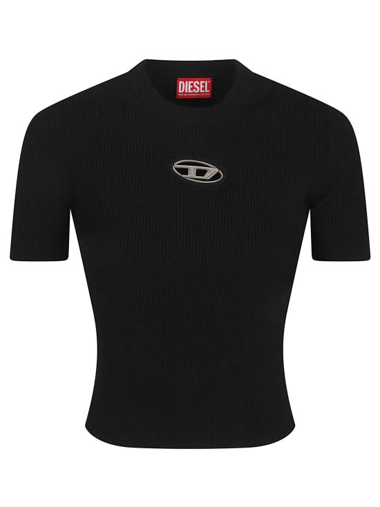 25FW 디젤 M 발라리 숏슬리브 점퍼 A19674 0DLAX 9XX BLACK - DIESEL