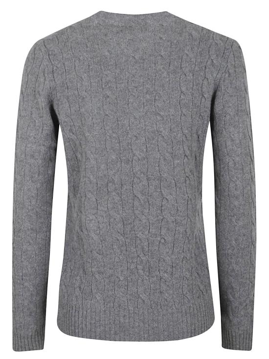 25FW 폴로 랄프로렌 폴로 자수 케이블 니트 스웨터 211971865 501 020 GREY - POLO RALPH LAUREN