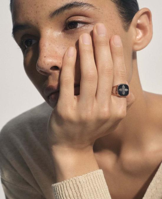  파스칼 몽부아쟁 반지 파스칼 몬부아신 보위 No. 2 다이아몬드  블랙 - PASCALE MONVOISIN