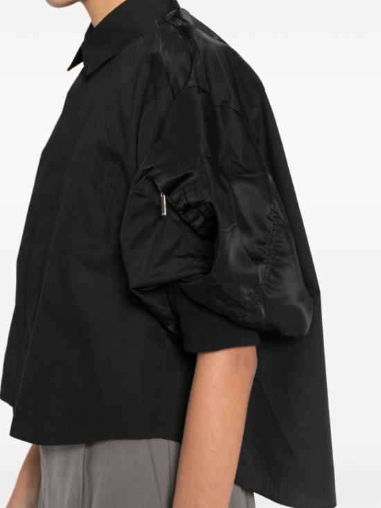 25SS 사카이 블라우스 SCW 227 001 Black - SACAI