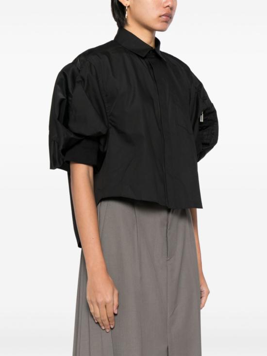 25SS 사카이 블라우스 SCW 227 001 Black - SACAI