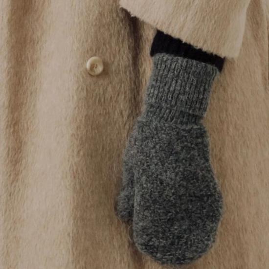  베어 니트웨어 장갑 알파카 부클