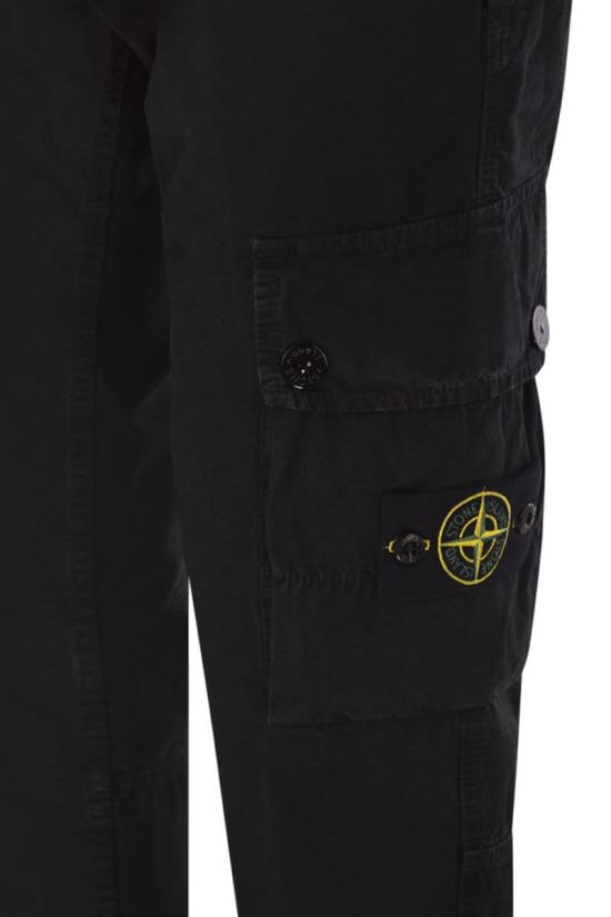 25FW 스톤 아일랜드 슬림 핏 카고 팬츠 K2S153100034S00L1V0129 BLACK DOM - STONE ISLAND