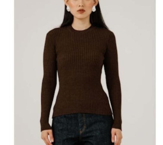  베어 니트웨어 스웨터 파인 니트 리브 탑 - BARE KNITWEAR