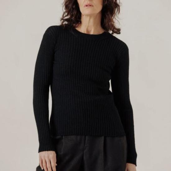  베어 니트웨어 스웨터 파인 니트 리브 탑 - BARE KNITWEAR