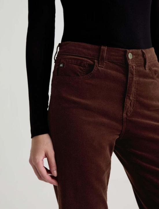  아드리아노 골드슈미드 데님 팬츠 Ag Jeans 브린리 코듀로이 미드 라이즈 스트레이트 진 - ADRIANO GOLDSCHMIED