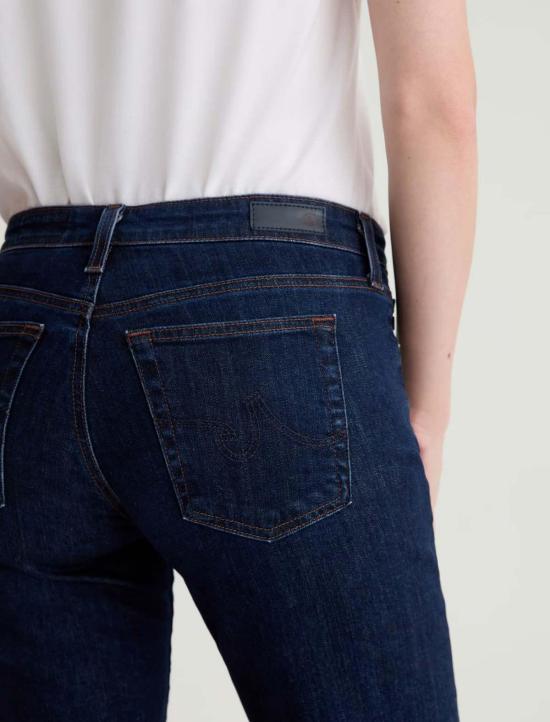  아드리아노 골드슈미드 데님 팬츠 Ag Jeans Sandra 로우 라이즈 스트레이트 진 - ADRIANO GOLDSCHMIED