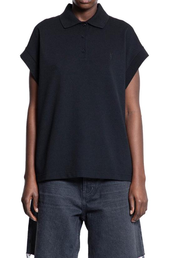 25SS 생로랑 반팔 티셔츠 824091Y37HC 1000 Black