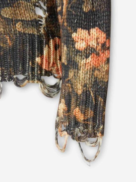 25FW 알13 스웨터 R13WY199 Y243A SKULL CAMO GREEN Orange - R13