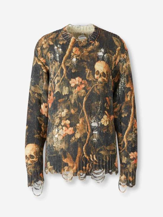 25FW 알13 스웨터 R13WY199 Y243A SKULL CAMO GREEN Orange