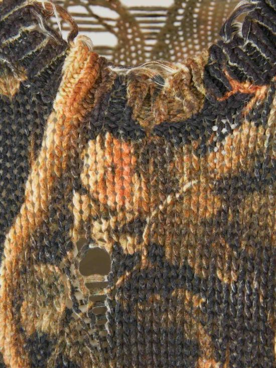 25FW 알13 스웨터 R13WY199 Y243A SKULL CAMO GREEN Orange - R13