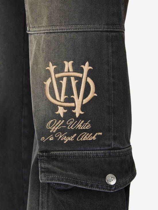 25FW 오프화이트 데님 팬츠 MYA190F5D0011117 019DIRTY BLACK ANTRACITE GREY - OFF WHITE