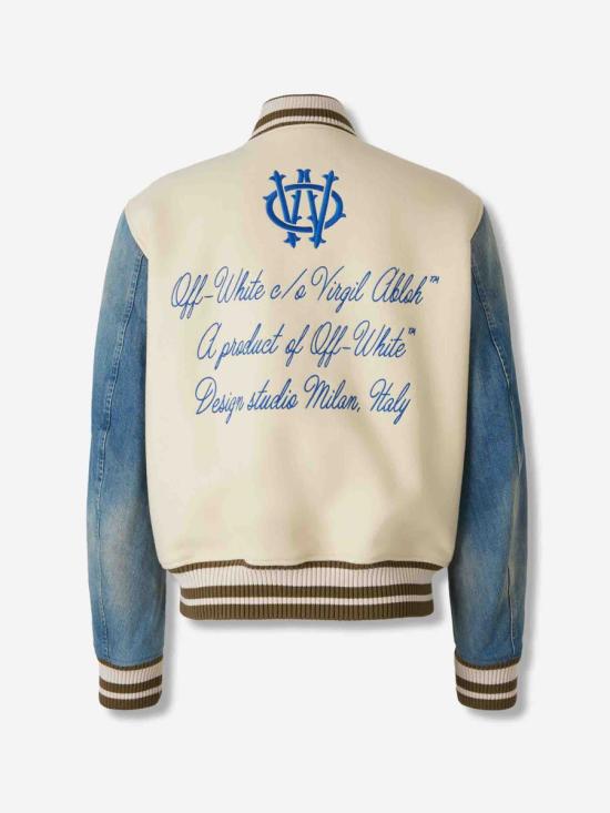 25FW 오프화이트 봄버 자켓 MEH053F5F0041746 277FROZEN DEW Beige - OFF WHITE