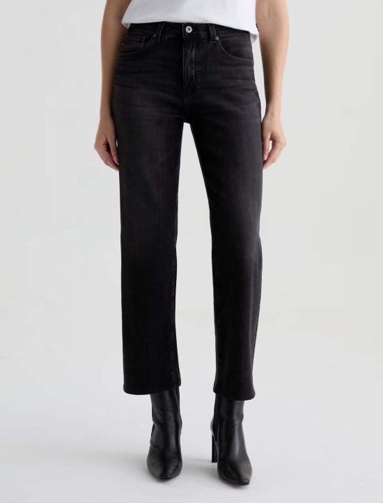  아드리아노 골드슈미드 데님 팬츠 Ag Jeans Brinley 미드 라이즈 스트레이트 진 - ADRIANO GOLDSCHMIED