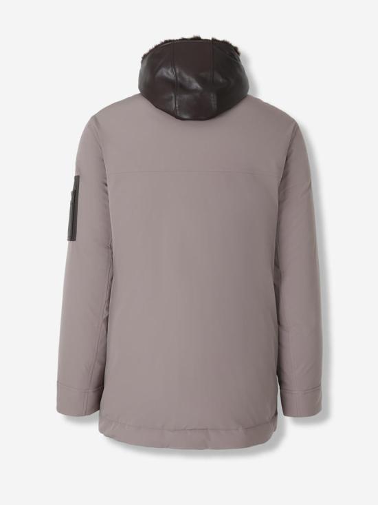 25FW 브루넬로 쿠치넬리 스트레치 본딩 나일론 다운 패디드 파카 MV4061627 CGZ67TORTORA Brown - BRUNELLO CUCINELLI