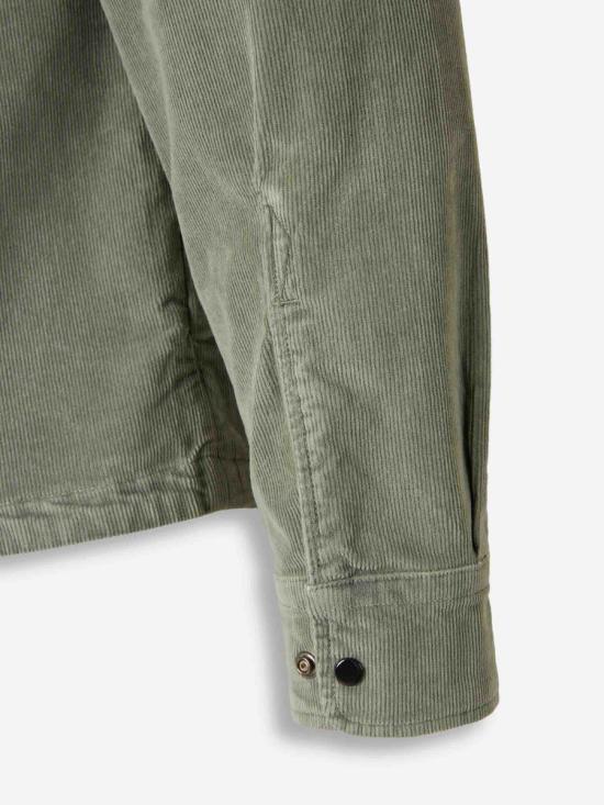 25FW 씨피 컴퍼니 코듀로이 렌즈 지퍼 셔츠 19CMOS097A006410O 921GUNMETAL GREEN - C.P. COMPANY