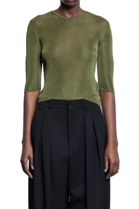 25SS 생로랑 반팔 티셔츠 819910Y75WA 1342 GREEN