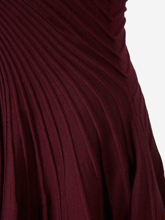 25FW 알라이아 미디 원피스 AA9R2527K010A 332Bordeaux Red - ALAIA