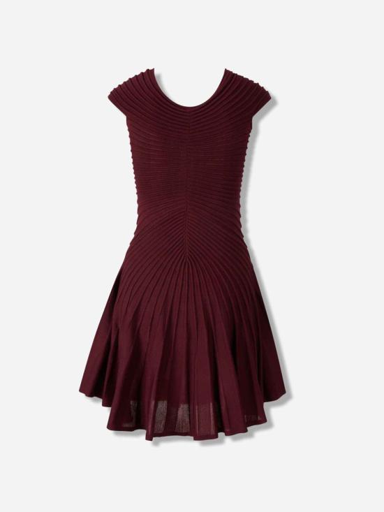 25FW 알라이아 미디 원피스 AA9R2527K010A 332Bordeaux Red - ALAIA