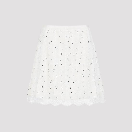 25FW 지암바티스타 발리 숏 스커트 25FWPVCA2041 28LIN M019 IVORY - GIAMBATTISTA VALLI