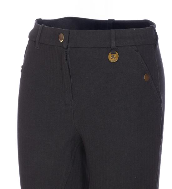 25FW 버버리 헤링본 스트레치 코튼 조드퍼 팬츠 8114845 A1189 Black - BURBERRY