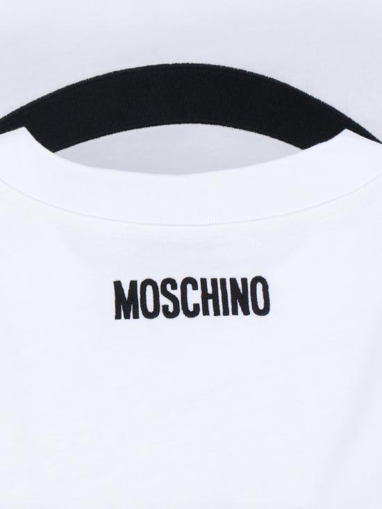 25FW 모스키노 반팔 티셔츠 252D 0712 5441 1001 White - MOSCHINO