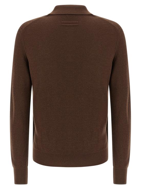 25FW 에르메네질도제냐 폴로 티셔츠 UGK93A2131M06001 Brown - ERMENEGILDO ZEGNA