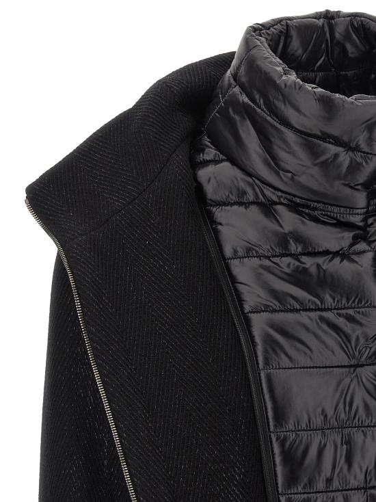 25FW 에르노 지그재그 위브 하이넥 코트 CA000590D334709300 Black - HERNO