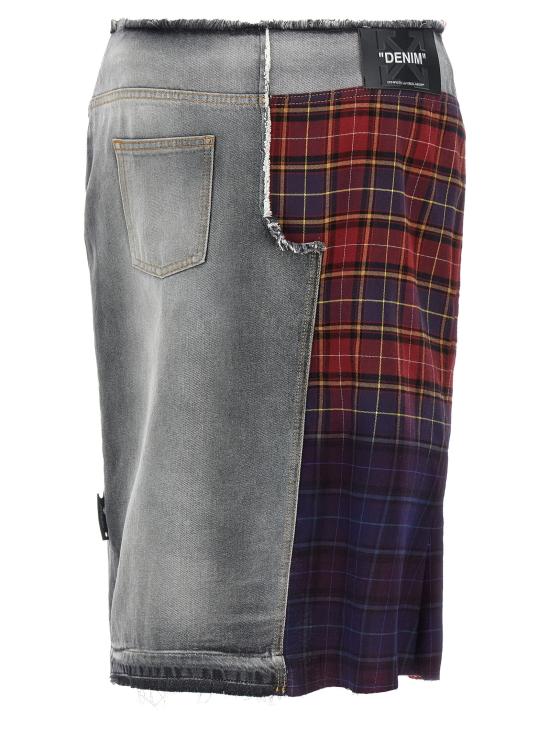 25FW 오프화이트 미디 스커트 OWYF02FF25DEN00112601260 Multicolor - OFF WHITE