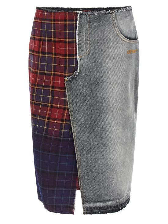 25FW 오프화이트 미디 스커트 OWYF02FF25DEN00112601260 Multicolor