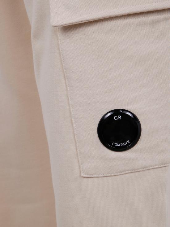 25FW 씨피 컴퍼니 다이애그널 레이즈드 플리스 카고 스웨트팬츠 19CMSP141A 005086W 402 PISTACHIO SHELL - C.P. COMPANY