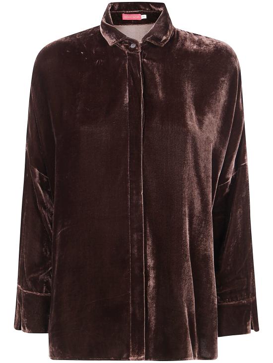 25FW 비앙코 르브랭 셔츠 S424 V20 VELVET PLAIN BROWN